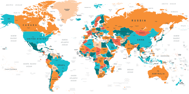 Photo of world map